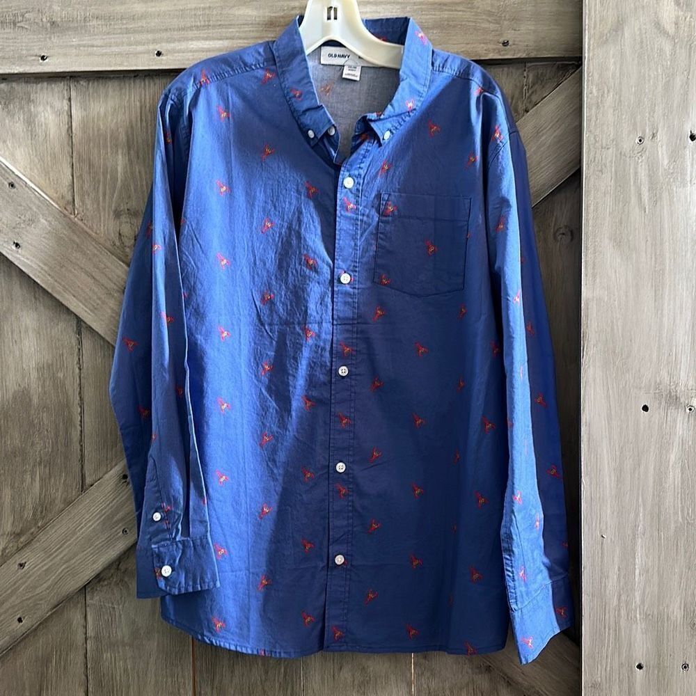 Old Navy Lobster Print Button Down NWT